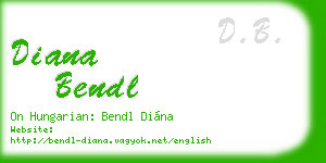 diana bendl business card